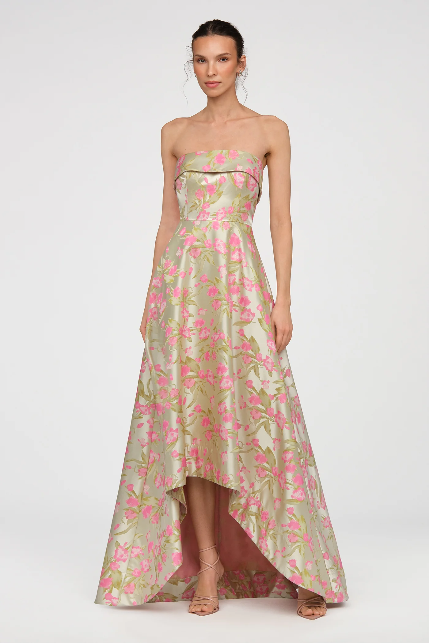 Sylvana Jacquard High Low Gown