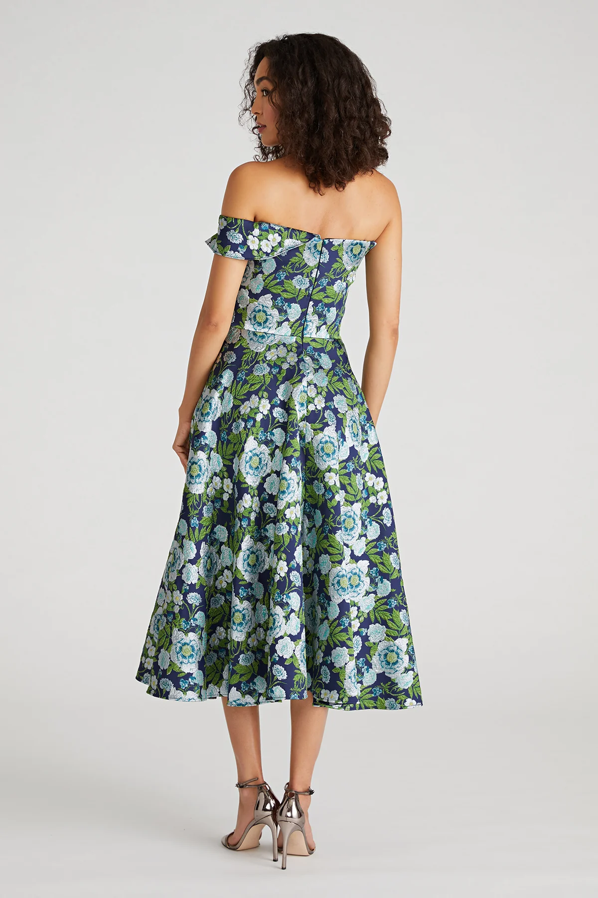 Tatum Peplum A Line Midi Dress - Image 3