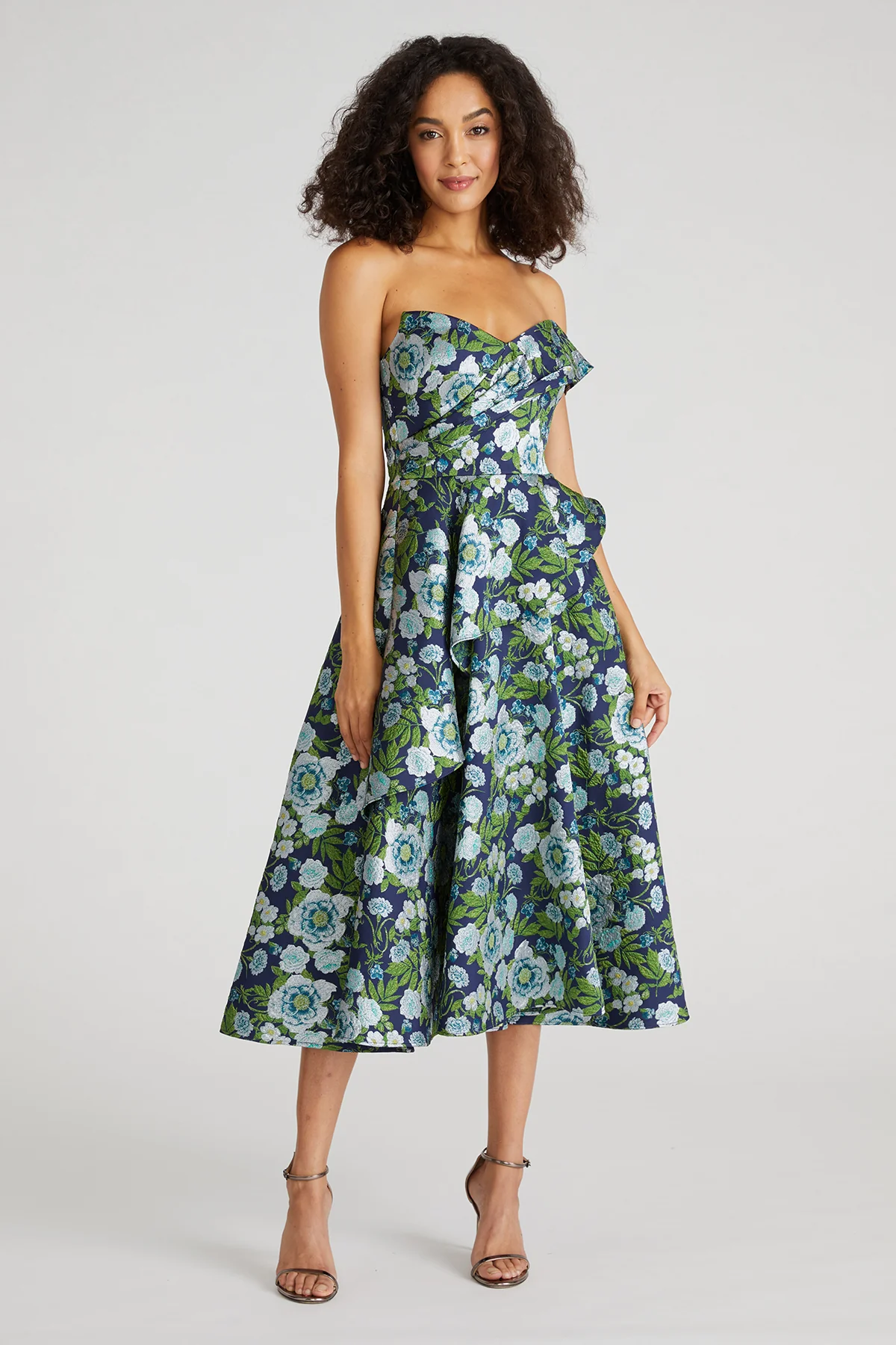 Tatum Peplum A Line Midi Dress - Image 5
