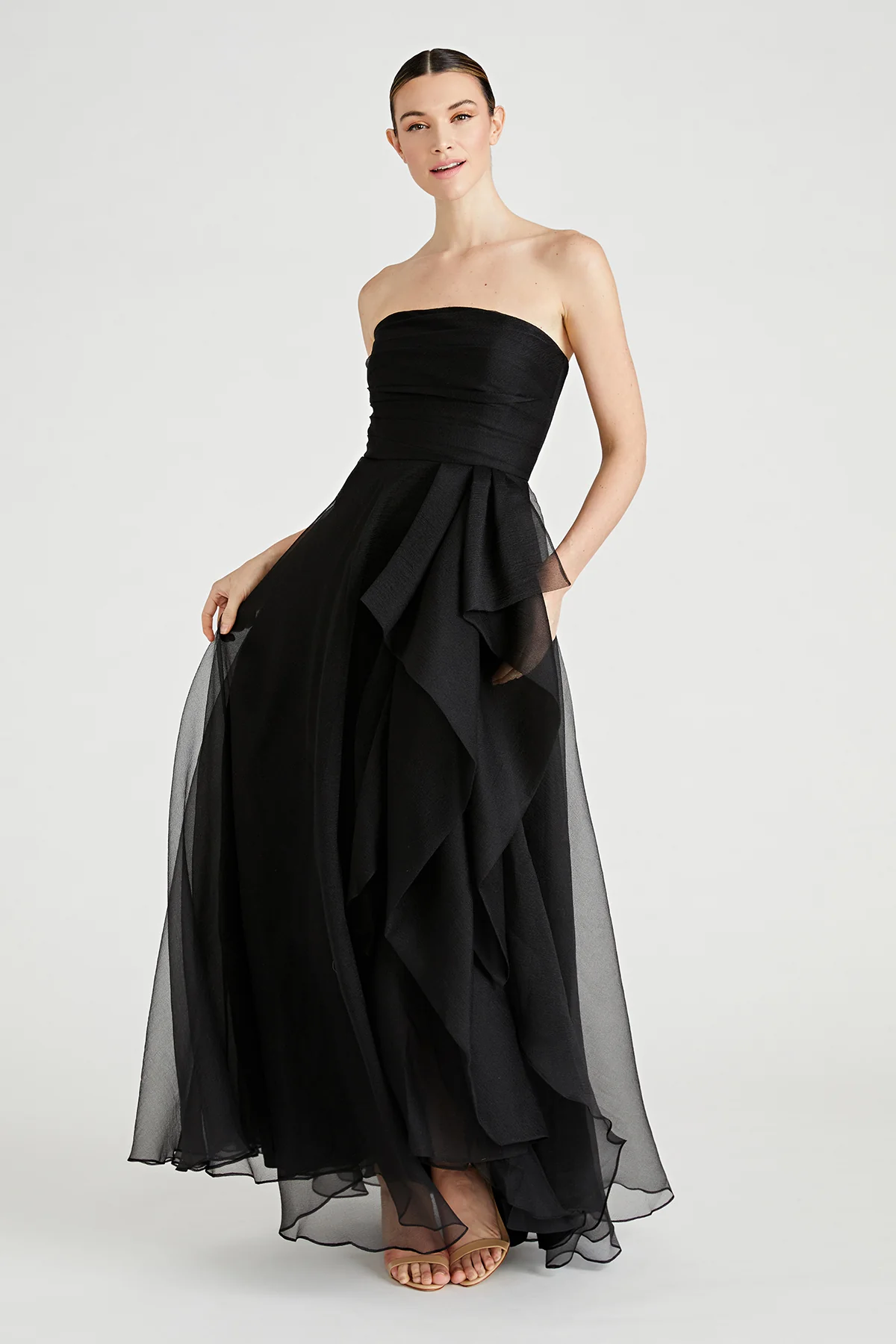 Teresa Strapless Draped Gown - Image 6
