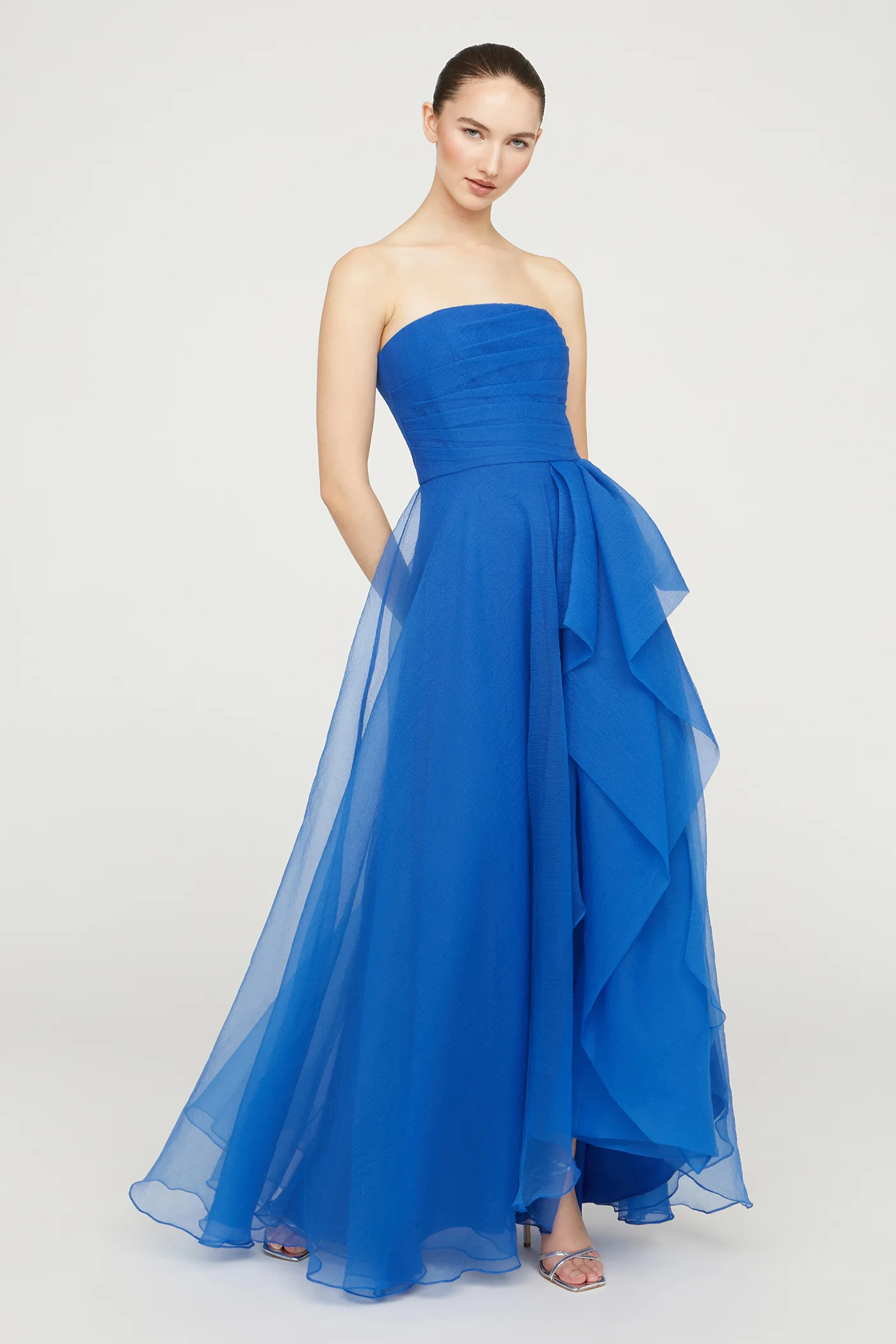 Teresa Strapless Draped Gown - Image 3