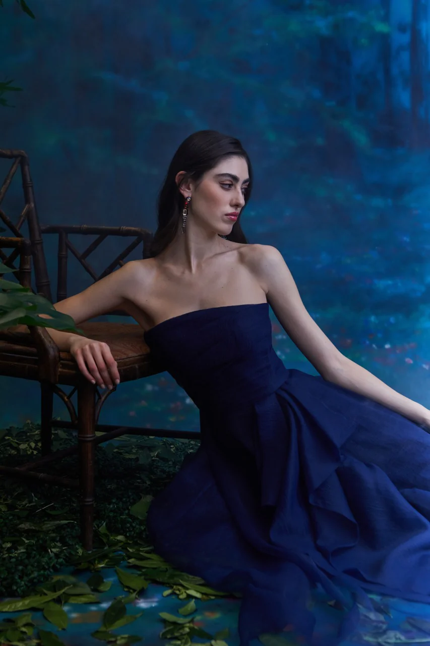 Teresa Strapless Draped Gown - Image 3