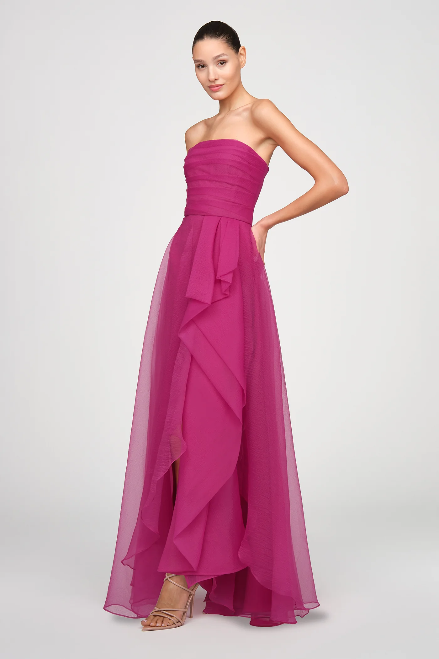 Teresa Strapless Draped Gown - Image 6