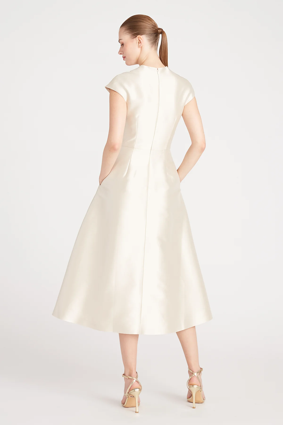 Cap Sleeve Tea Length Dress - Image 2