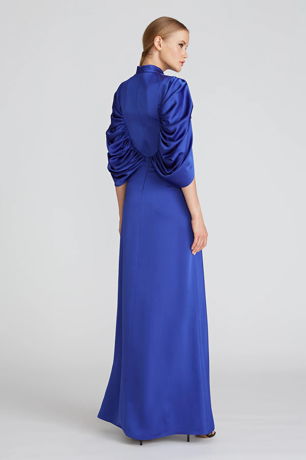 Carrie Draped Cape Sleeve Gown - Image 2