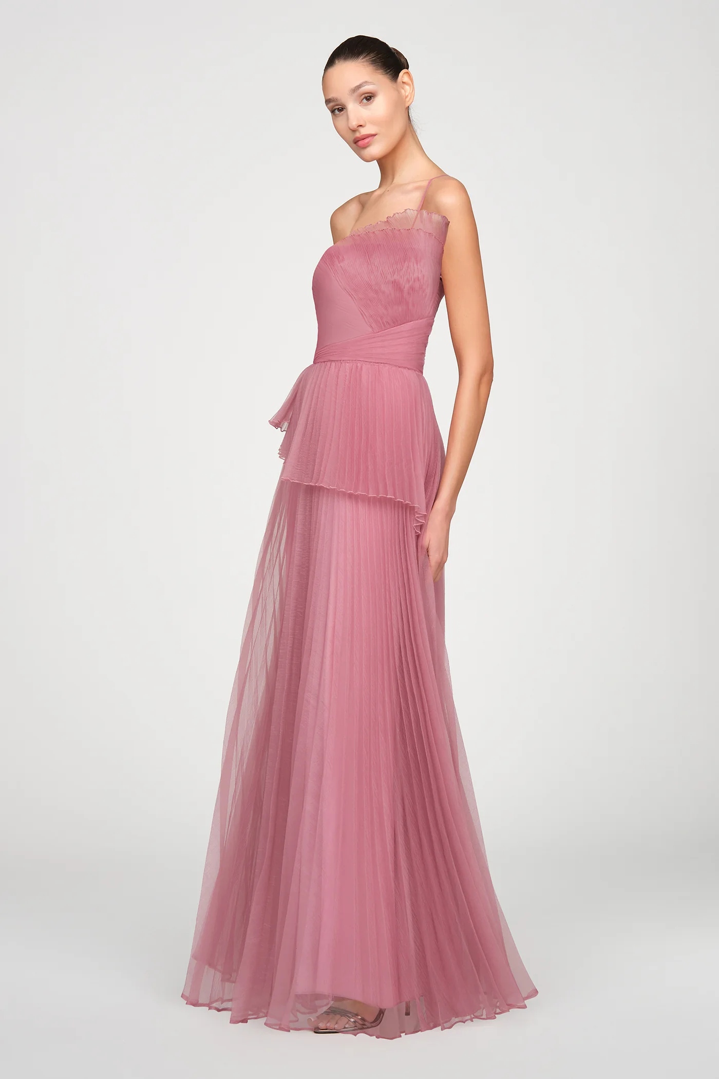 Delphine Pleated Organza Gown - Image 3