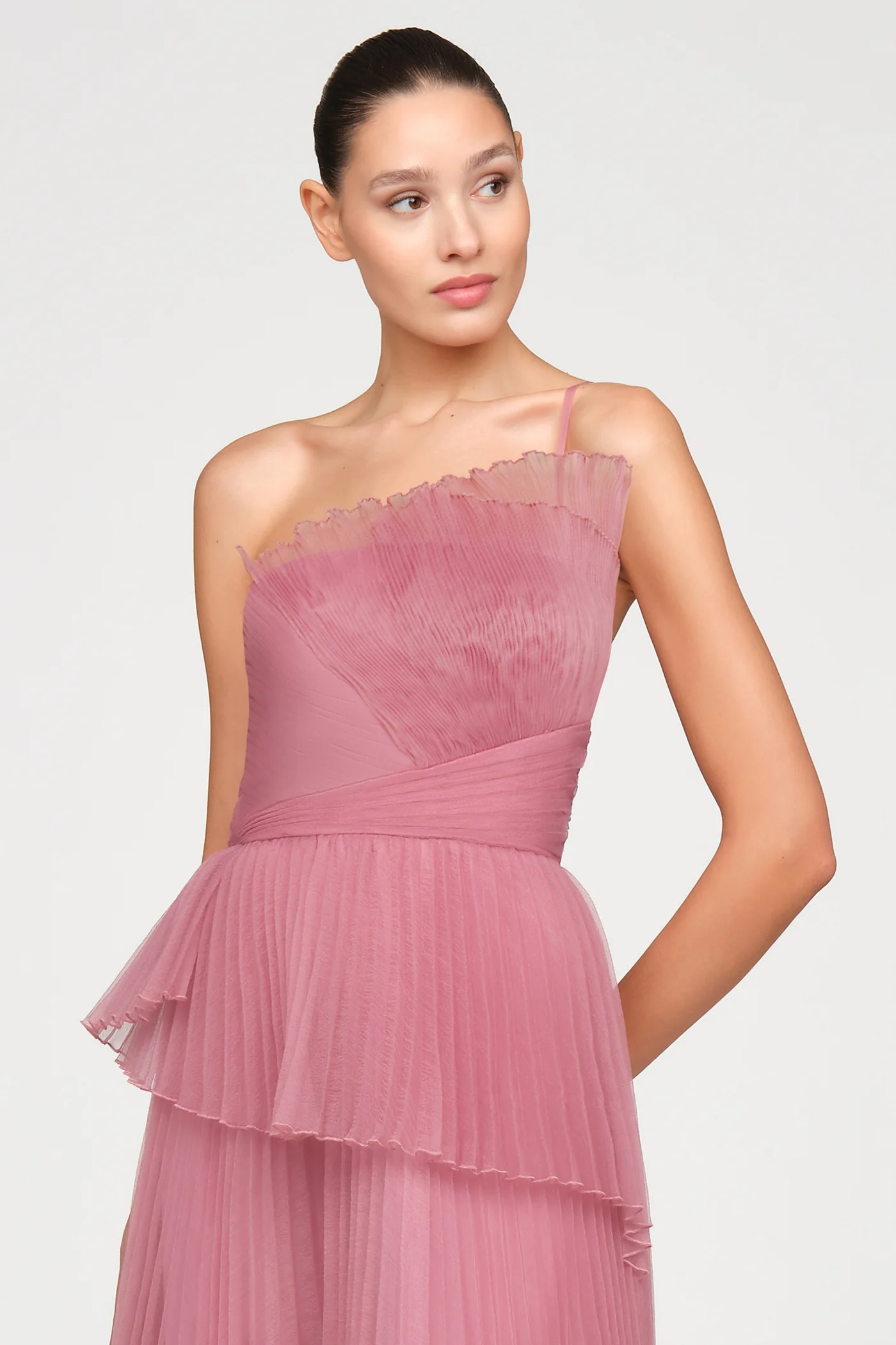 Delphine Pleated Organza Gown - Image 4