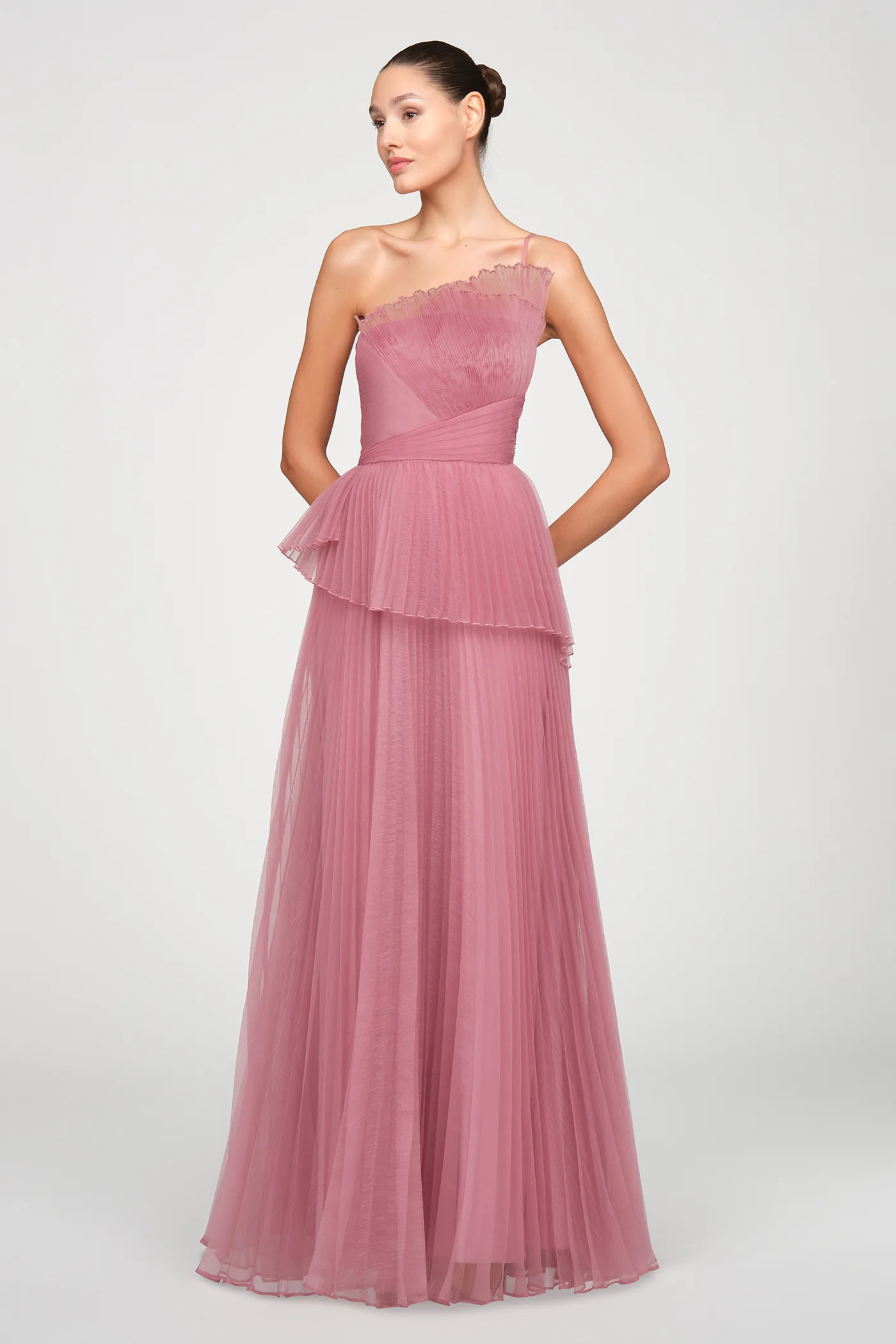 Delphine Pleated Organza Gown - Image 5