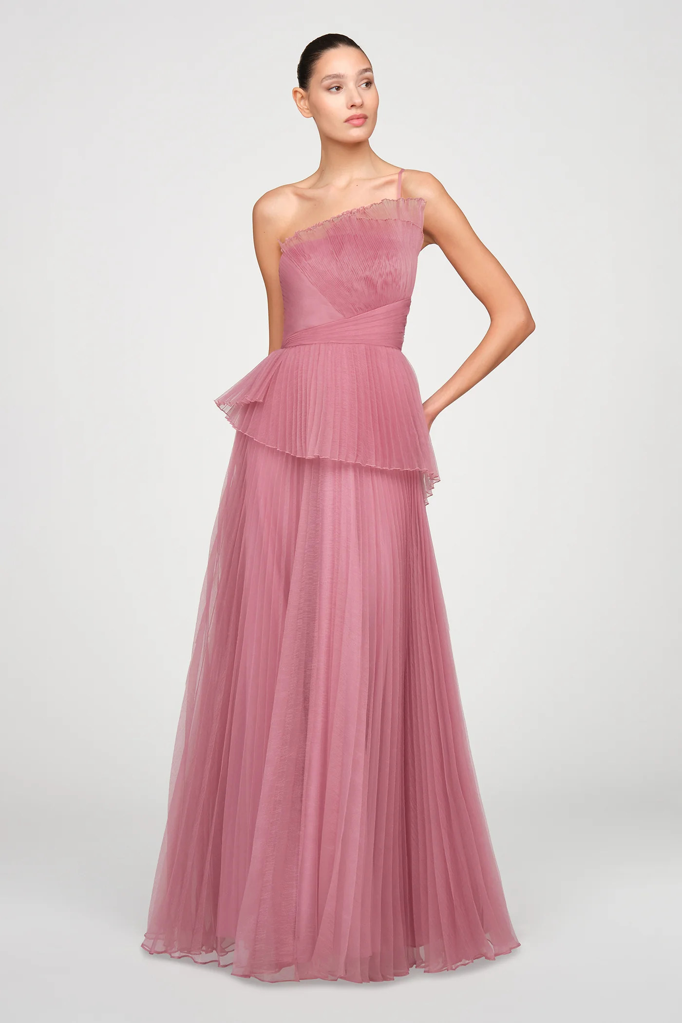 Delphine Pleated Organza Gown - Image 6