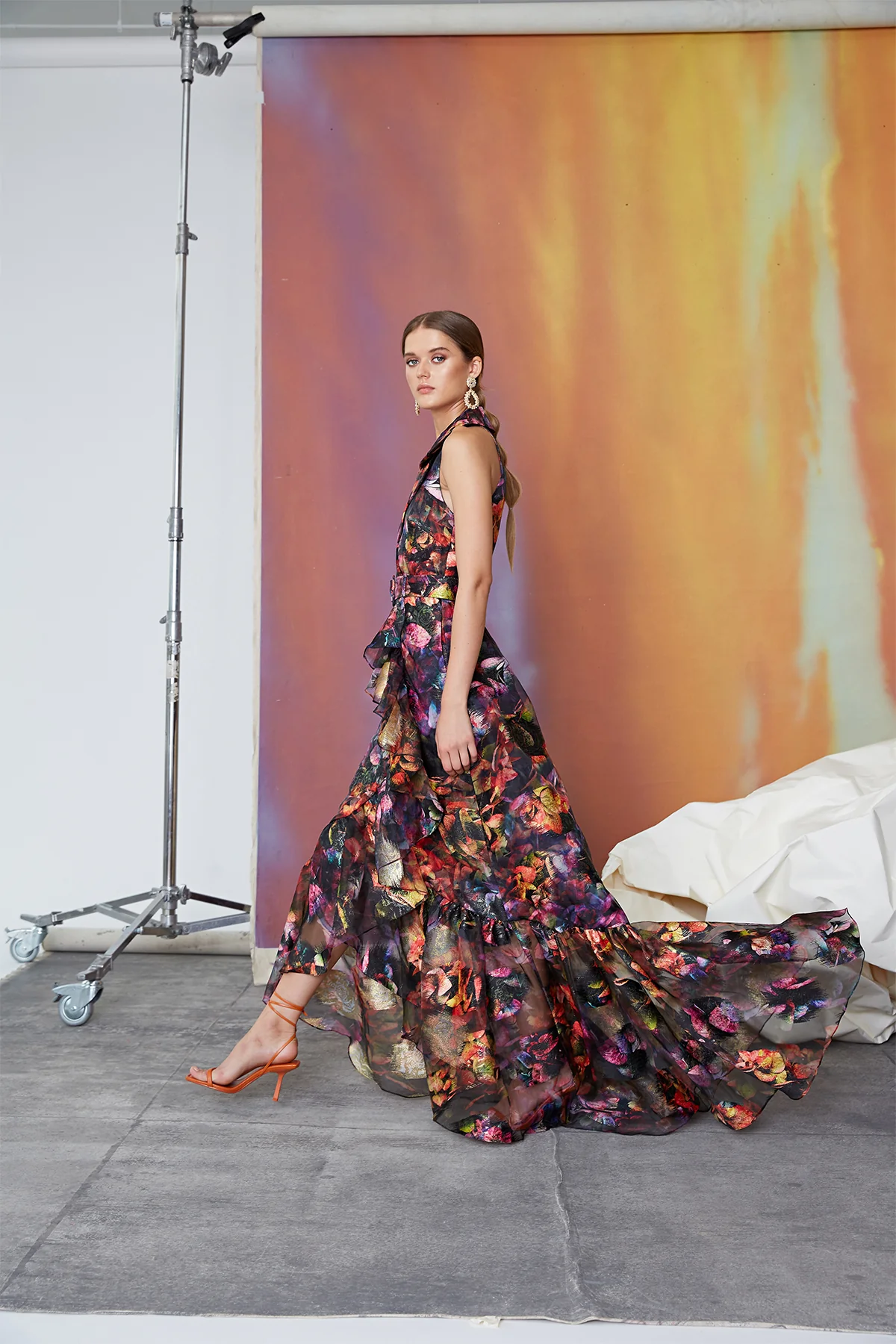 Frances Collared Wrap Gown - Image 2