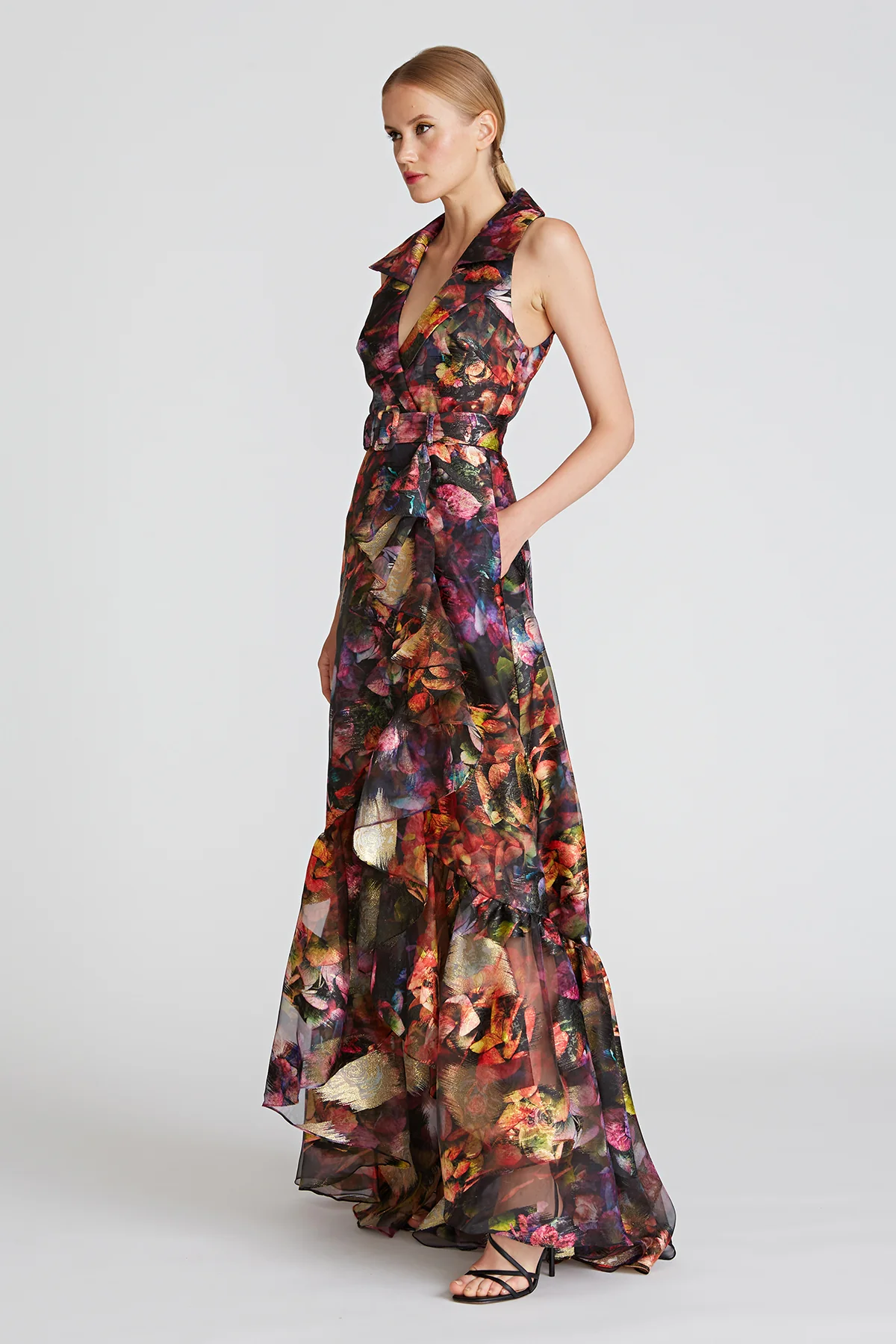 Frances Collared Wrap Gown - Image 4