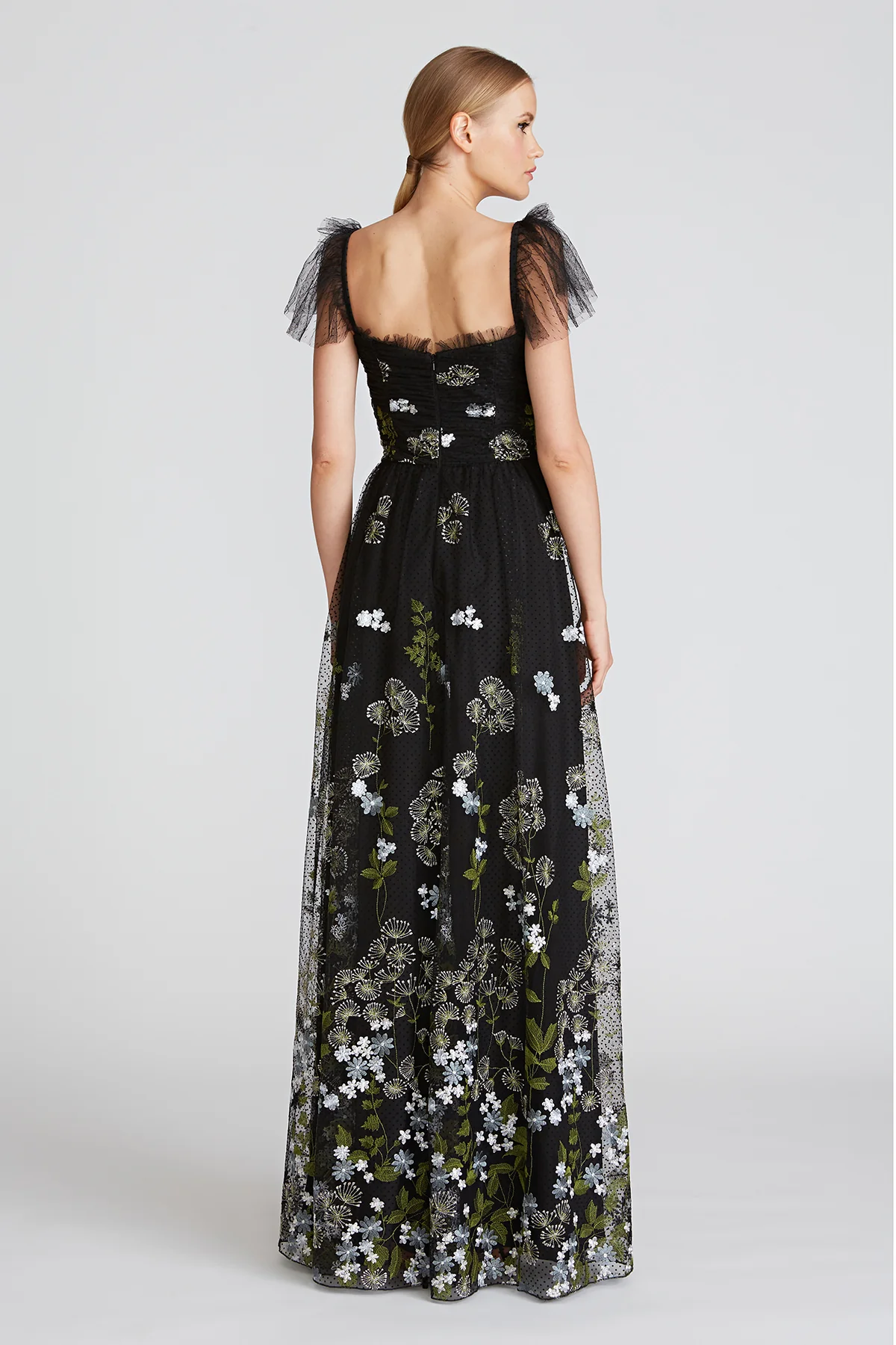 Kari Embroidered A-Line Gown - Image 3