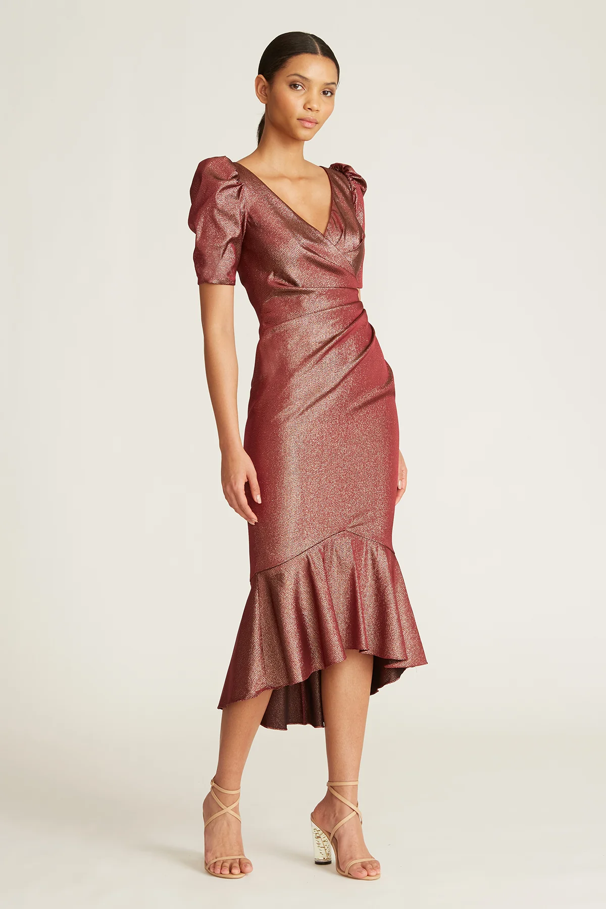 Mya V-Neck Midi Dress