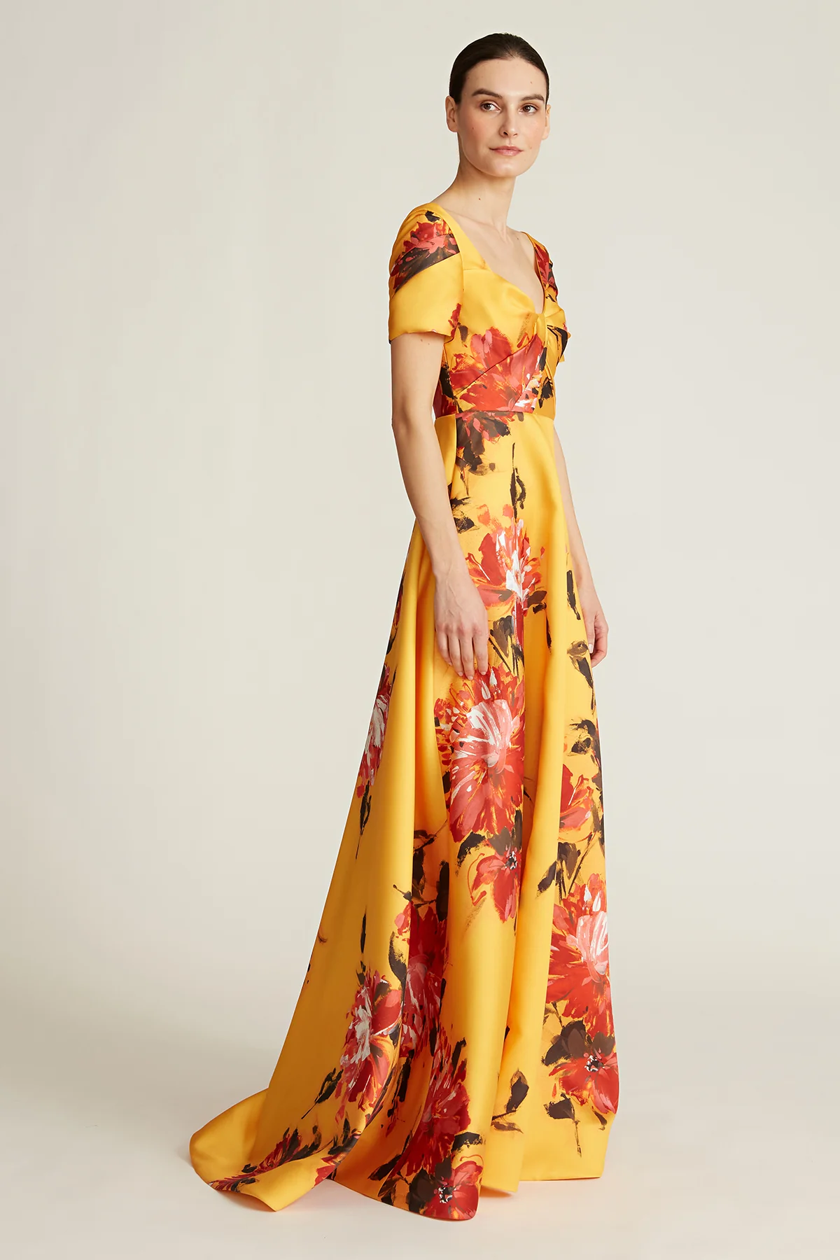 Peyton Printed Mikado Gown - Image 3