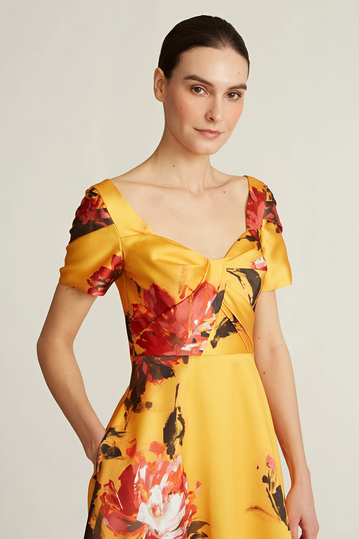 Peyton Printed Mikado Gown - Image 4