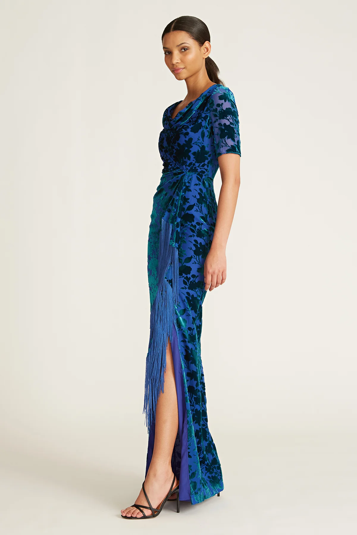 Rowan Cowl Fringe Gown - Image 3