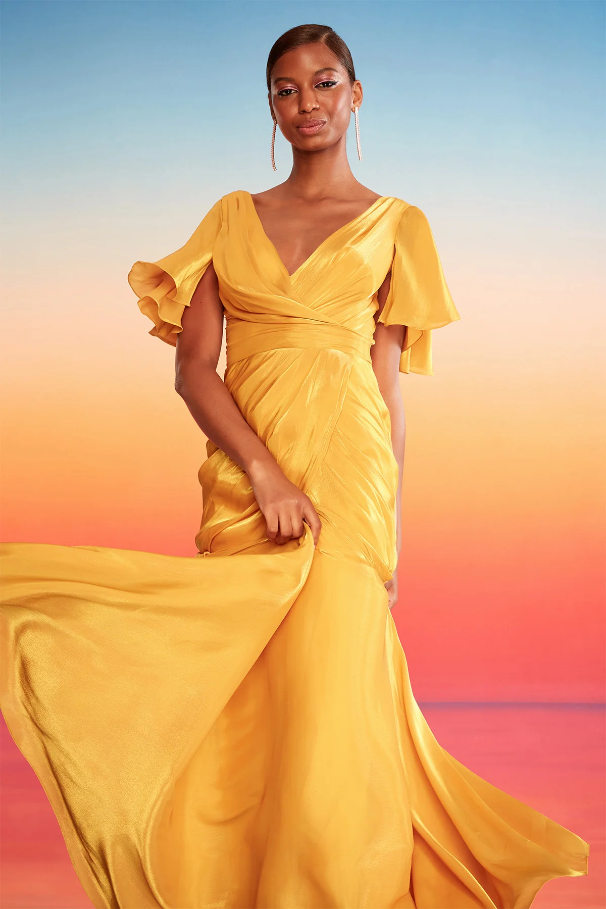 Tamara Flutter Sleeve Gown - Image 2