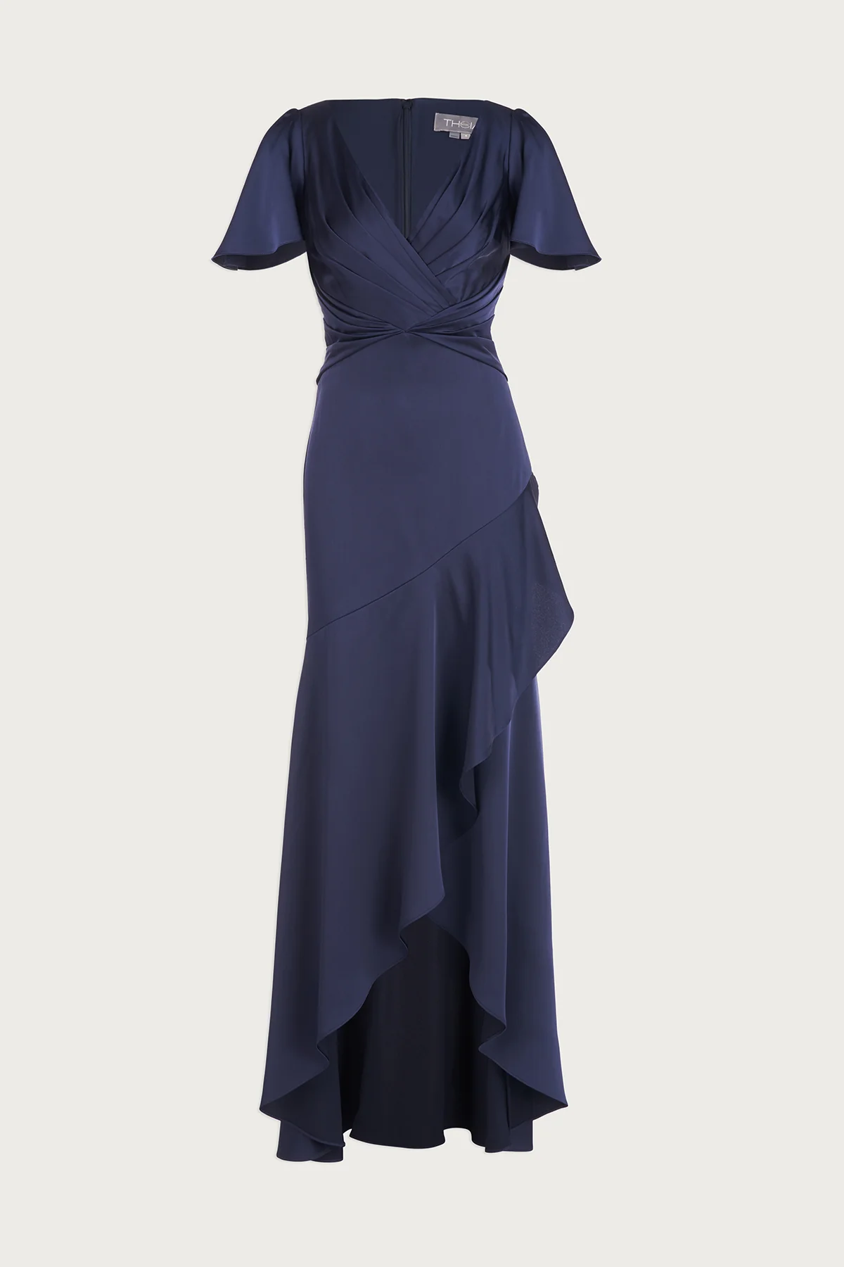 Valencia V Neck Satin Gown - Image 5