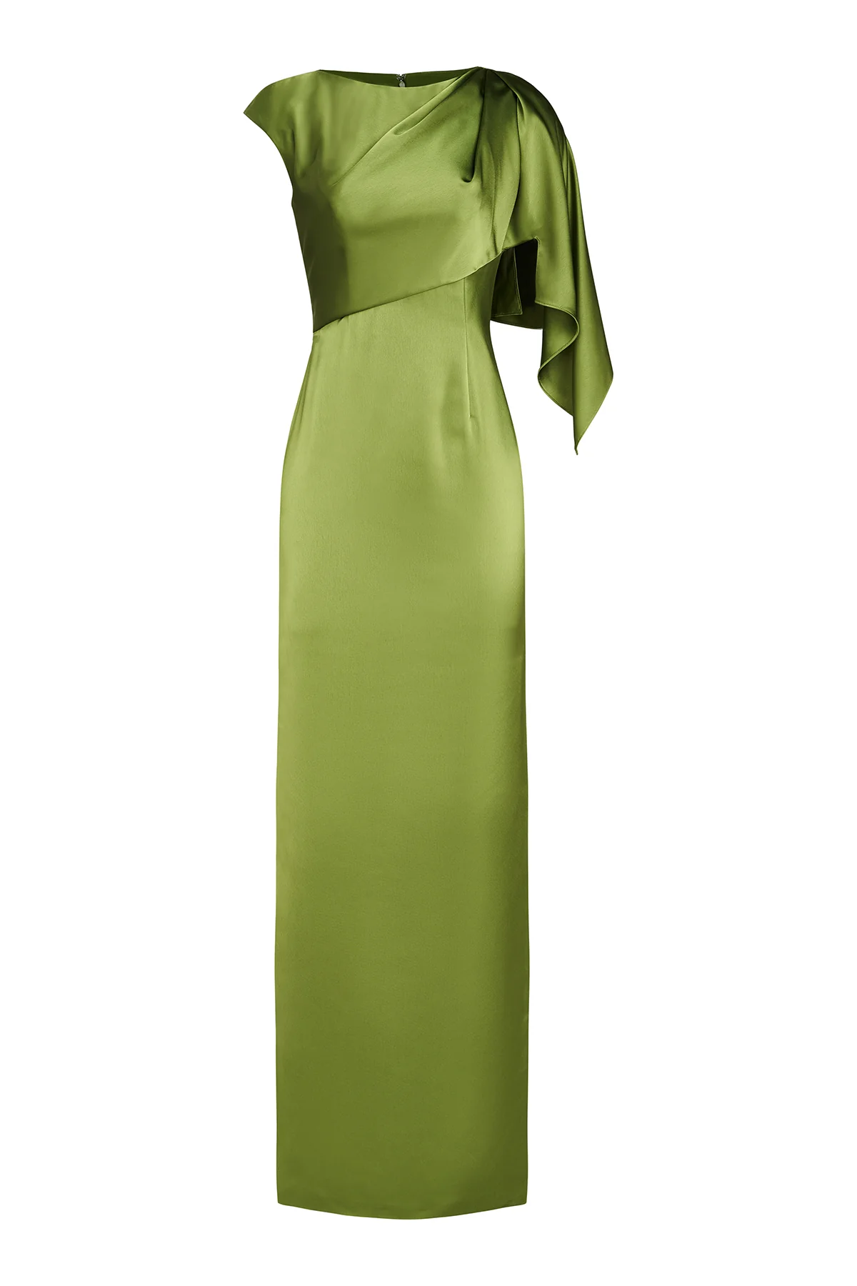 Tilly Satin Draped Column Gown - Image 6