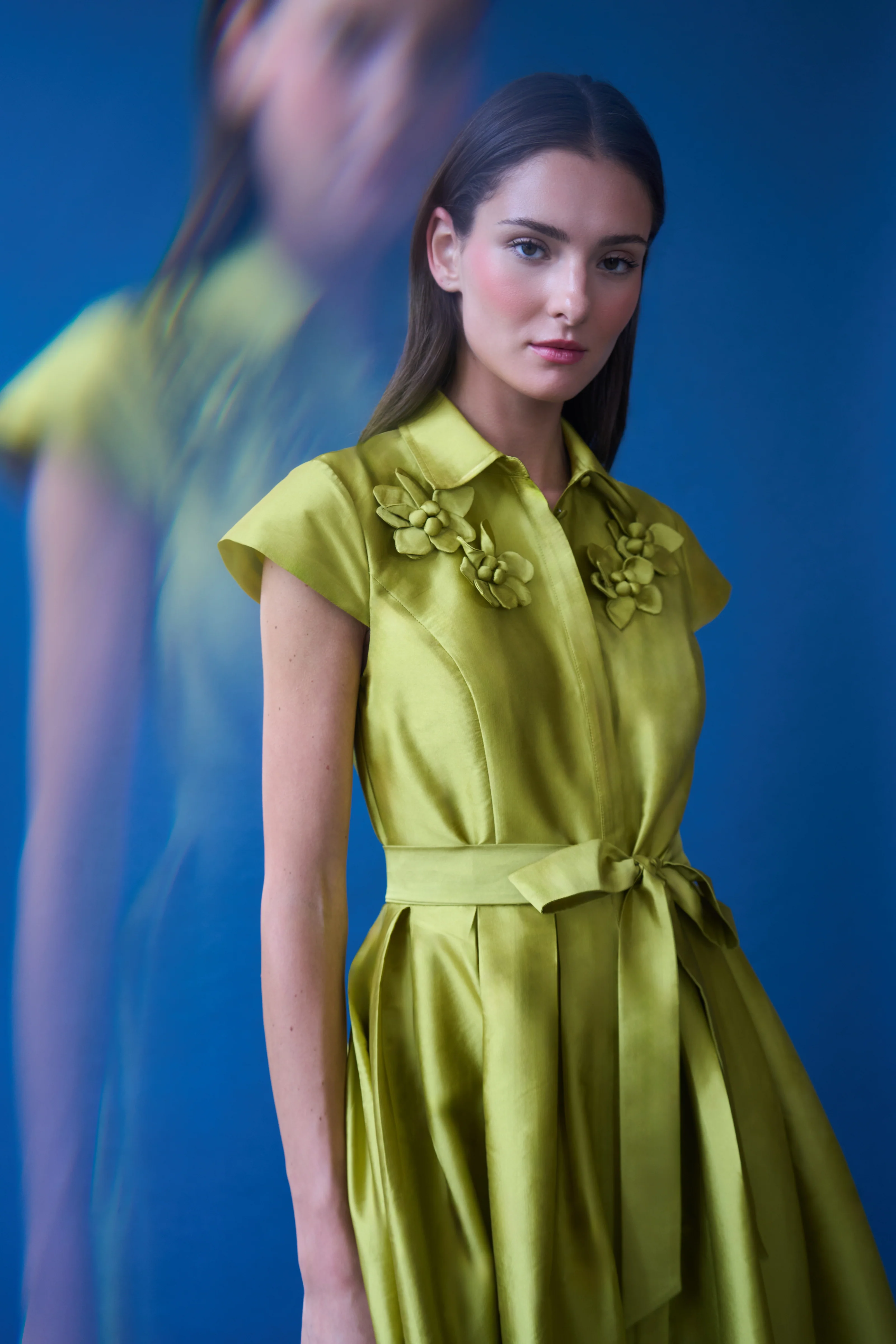 Vada Taffeta Shirt Dress - Image 10