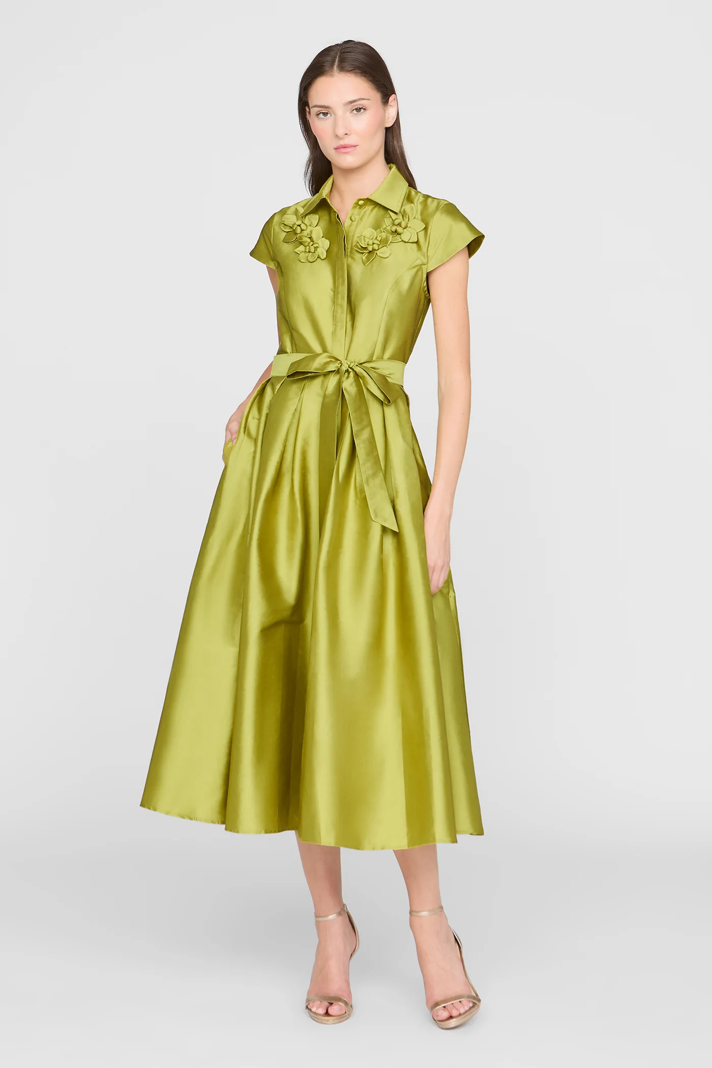 Vada Taffeta Shirt Dress - Image 8