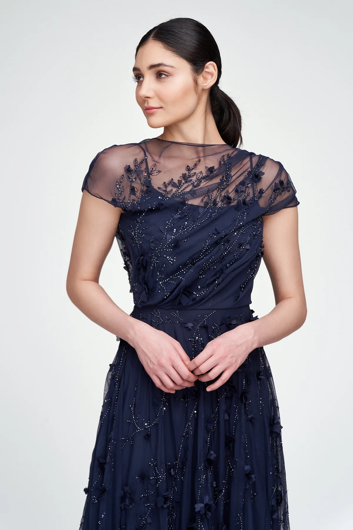 Valerie Petal Embroidered Gown - Image 4
