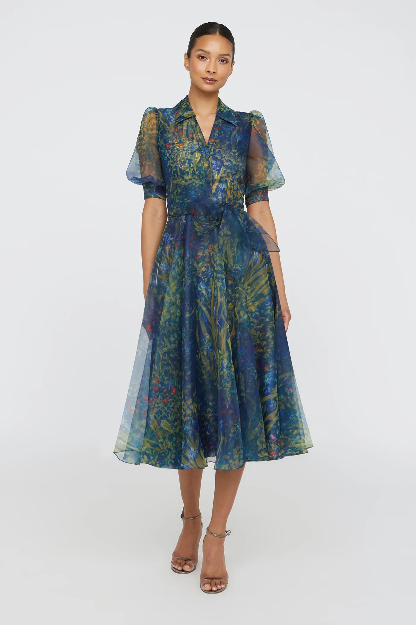 Winnie Puff Sleeve Shirt Dress